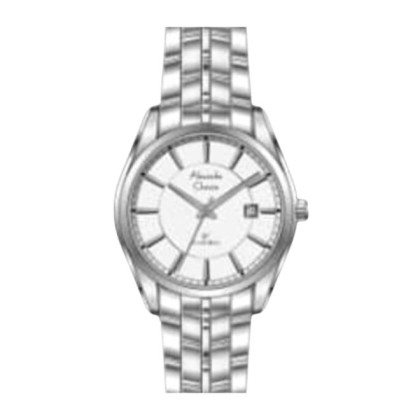 Alexandre Christie ALCW8578LDBSSSL White Dial Silver Stainless Steel Strap Analog Women Watch